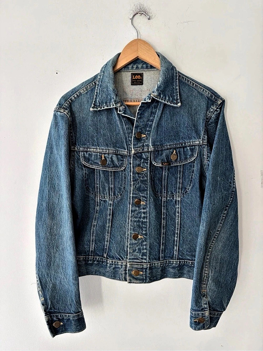 Vintage Lee Riders Women's Denim Trucker Jacket PATD 153438 Size M